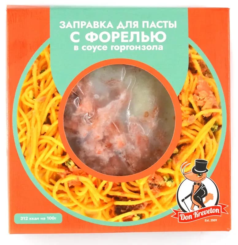 Заправка для пасты с форелью в соусе "Горгонзола" с/м в/у Don Kreveton 0,2кг*12шт Россия